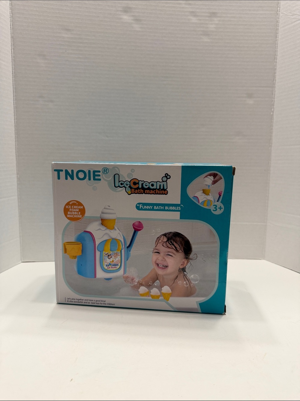 TNOIE Ice Cream Bath Machine - White, Blue, Yellow
